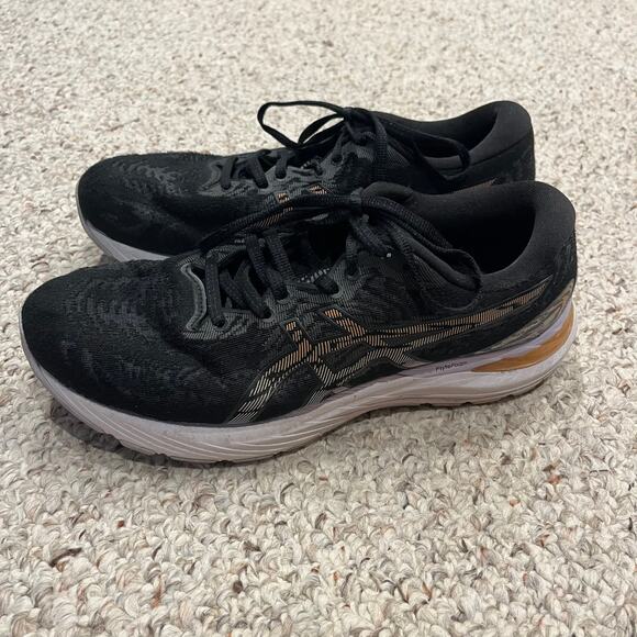 Asics Gel Cumulus 23 Running shoes Sz 9.5 Wide Black Sun Peach Active Outdoor - Picture 1 of 7